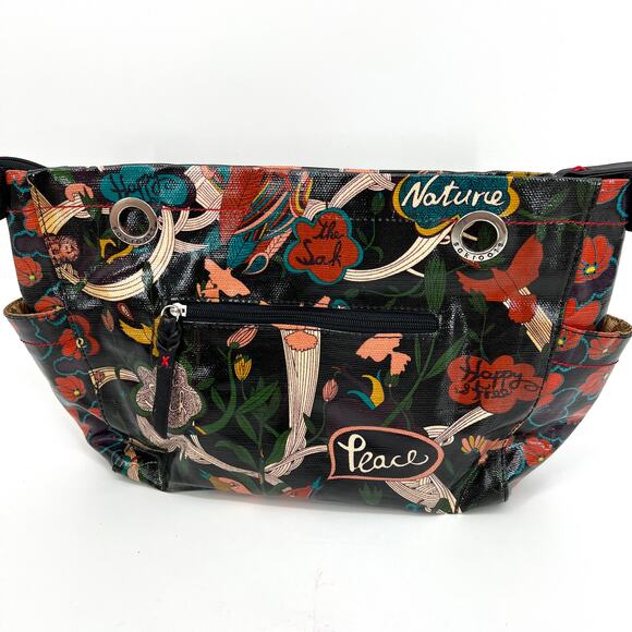 Sakroots Coated Canvas Peace Bag Tote Purse **READ** No Strap - Picture 2 of 8